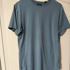 Men's Cuts elongated Blue T-Shirt